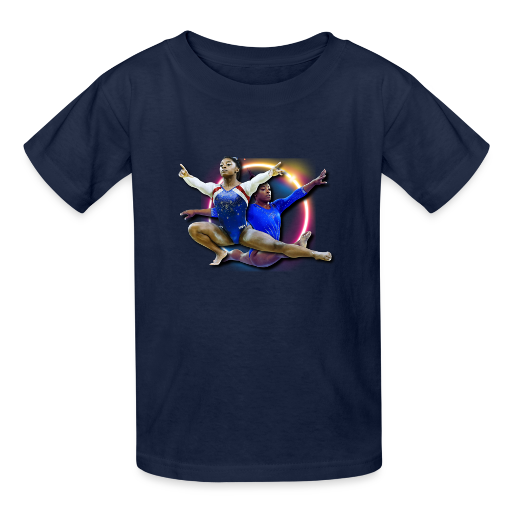SIMIONE BILES Gildan Ultra Cotton Youth T-Shirt - navy