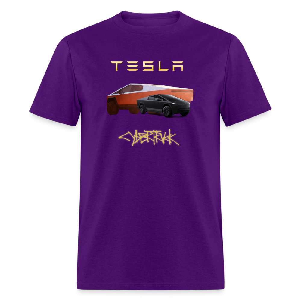 TESLA CYBER TRUCK shirt Elon Tesla shirt Tshirt Tesla Car Lover Gift Unisex TeeUnisex Classic T-Shirt - purple