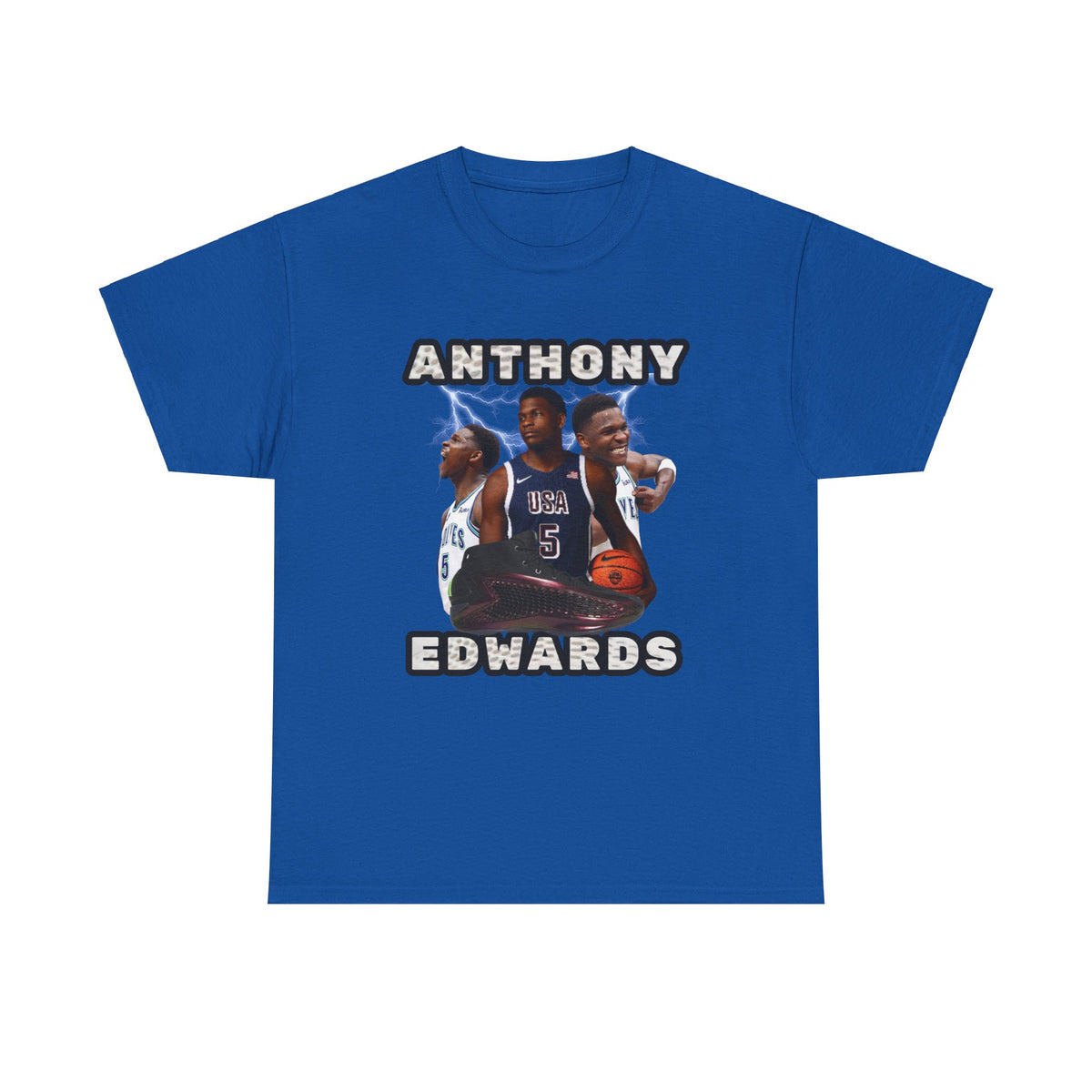 BLUE Anthony Edwards shirt Nba Tee Anthony Edwards poster png