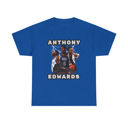BLUE Anthony Edwards shirt Nba Tee Anthony Edwards poster png