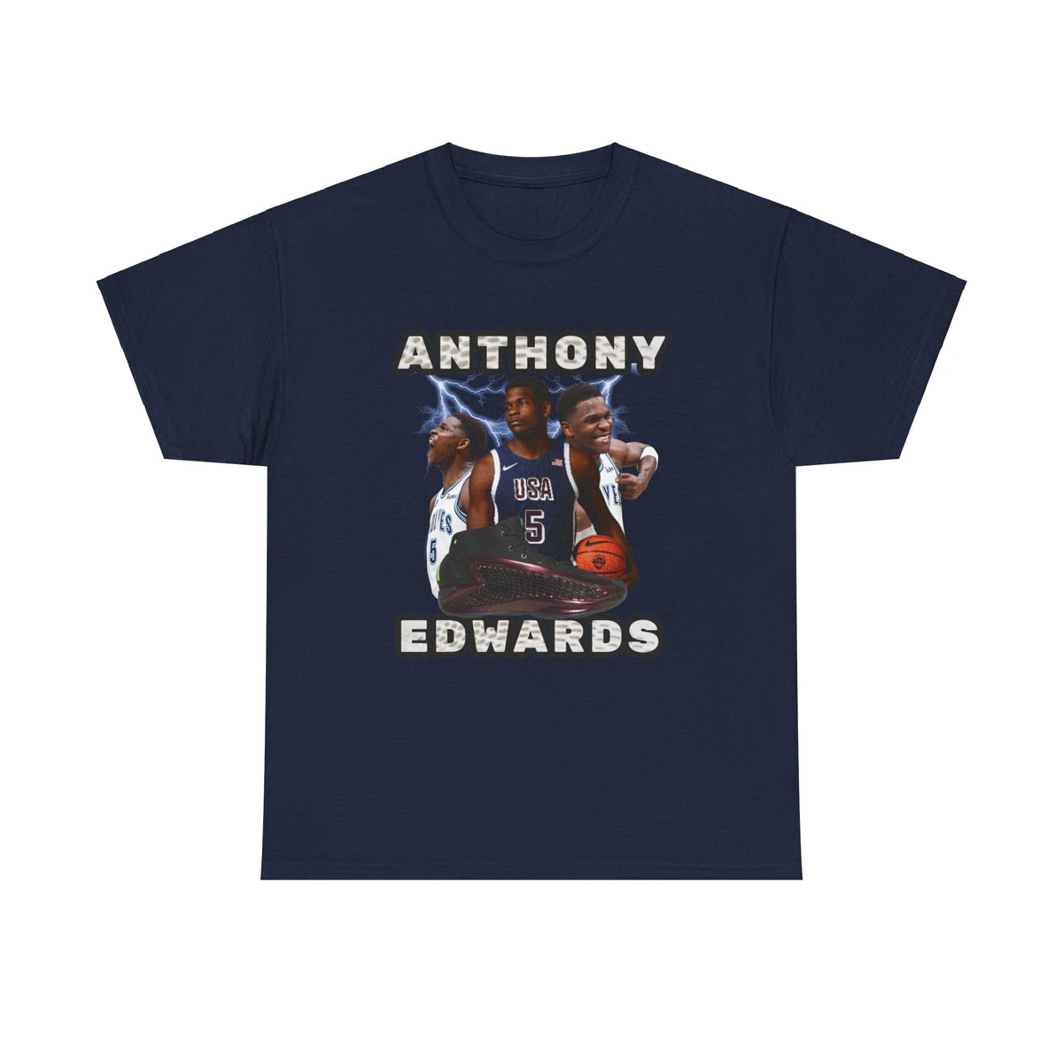 BLUE Anthony Edwards shirt Nba Tee Anthony Edwards poster png