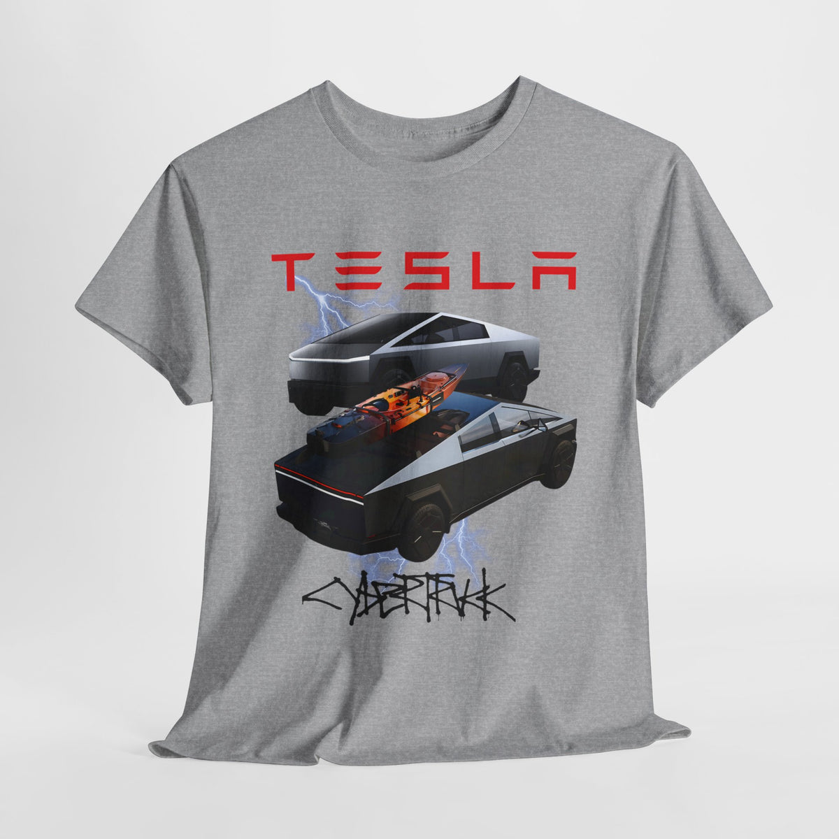 TESLA Double Truck Unisex Heavy Cotton Tee