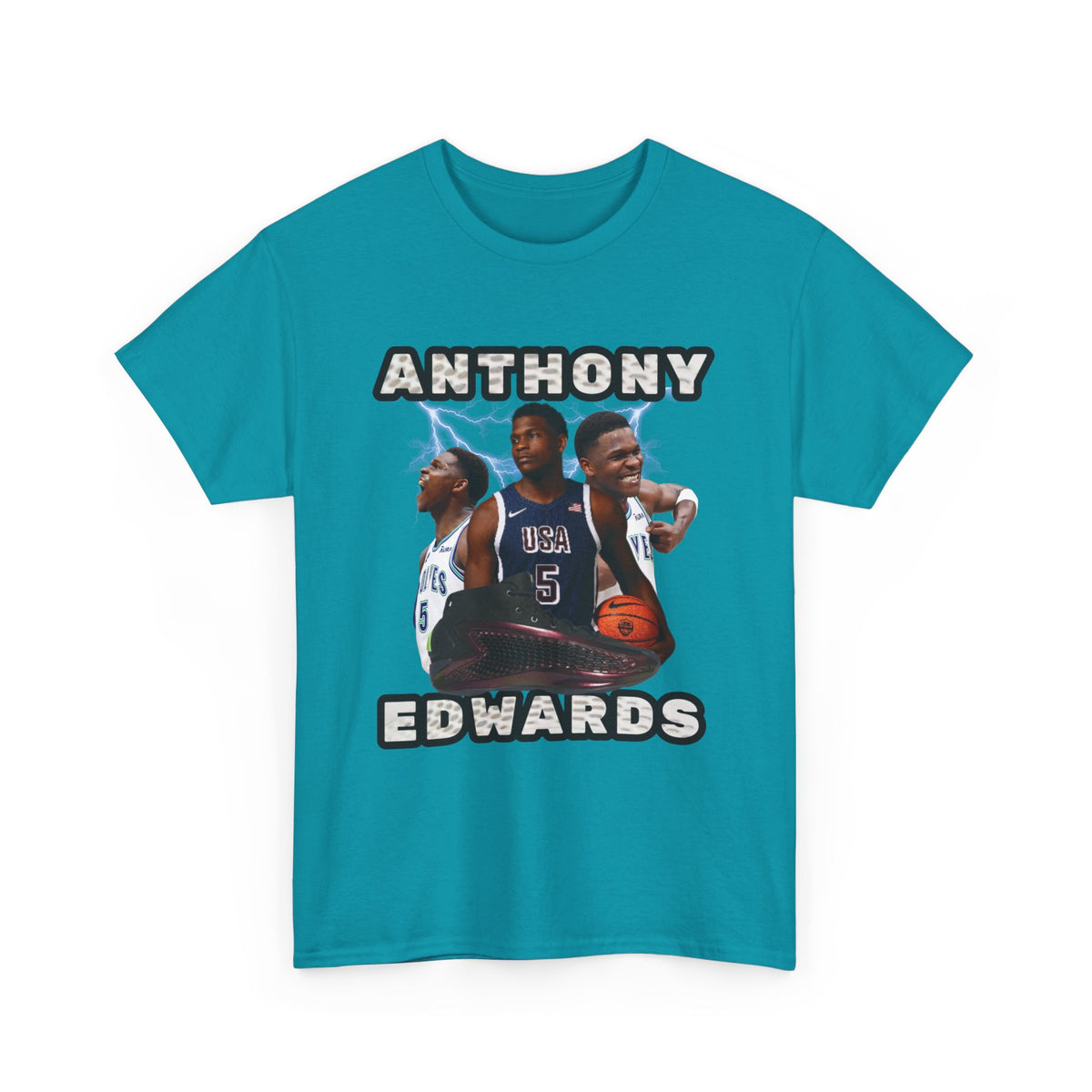 BLUE Anthony Edwards shirt Nba Tee Anthony Edwards poster png
