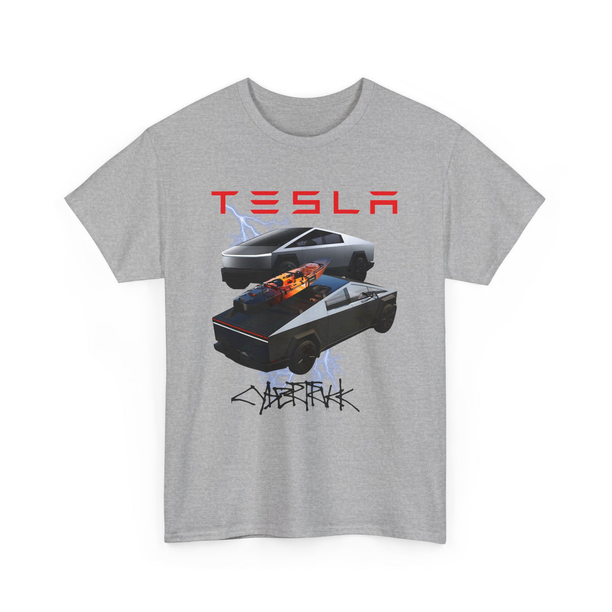 TESLA Double Truck Unisex Heavy Cotton Tee