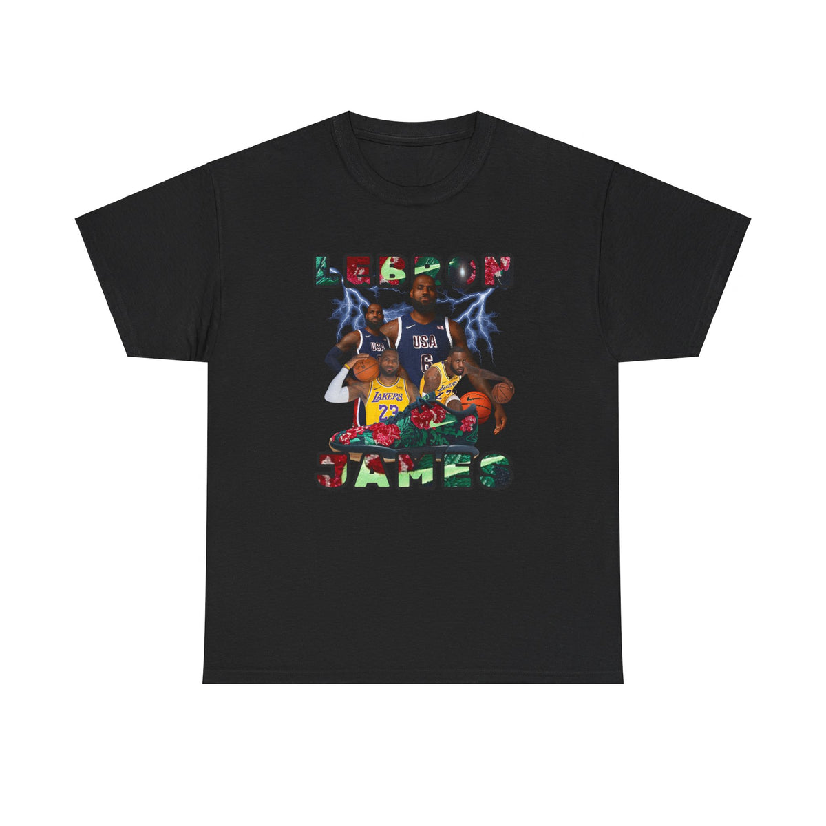 Lebron Lighting Printify Unisex Heavy Cotton Tee