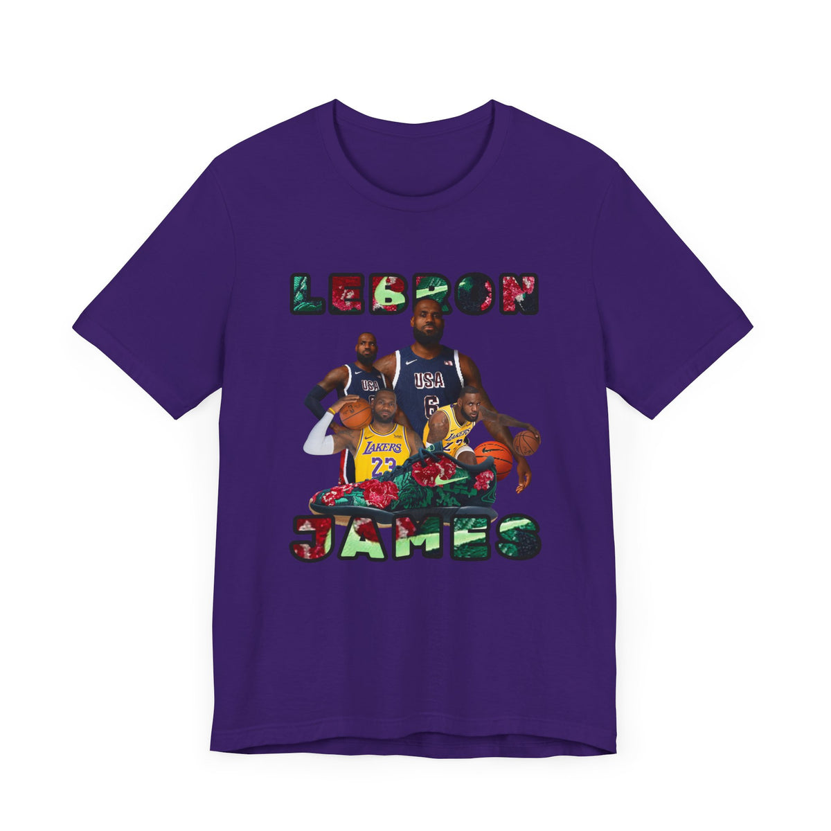 PURPLE Lebron Unisex Jersey Short Sleeve Tee