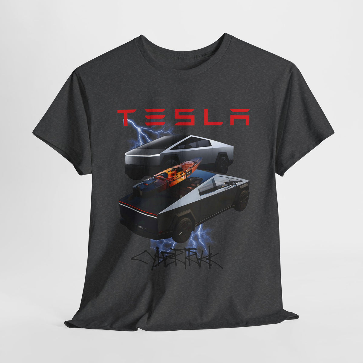 TESLA Double Truck Unisex Heavy Cotton Tee
