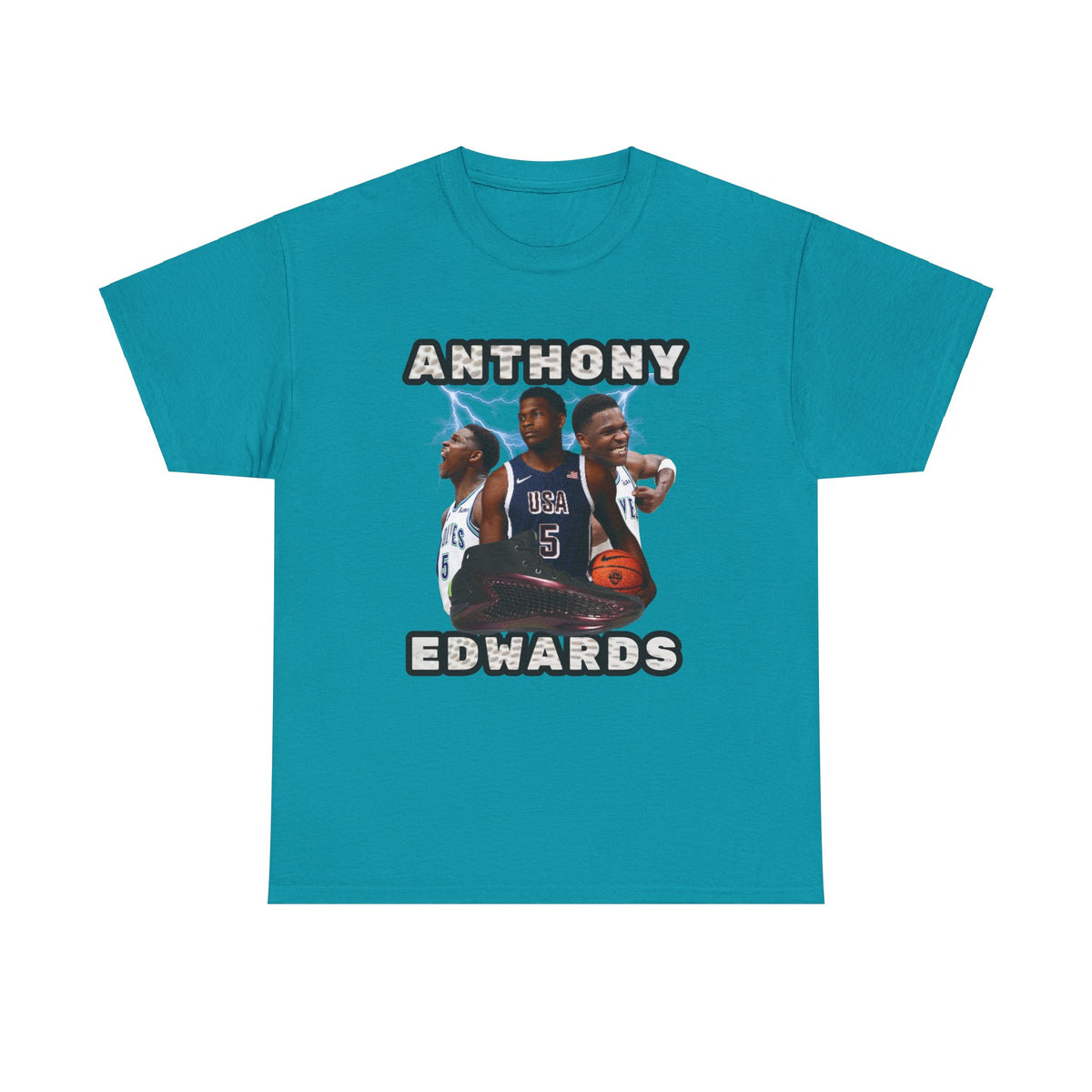 BLUE Anthony Edwards shirt Nba Tee Anthony Edwards poster png