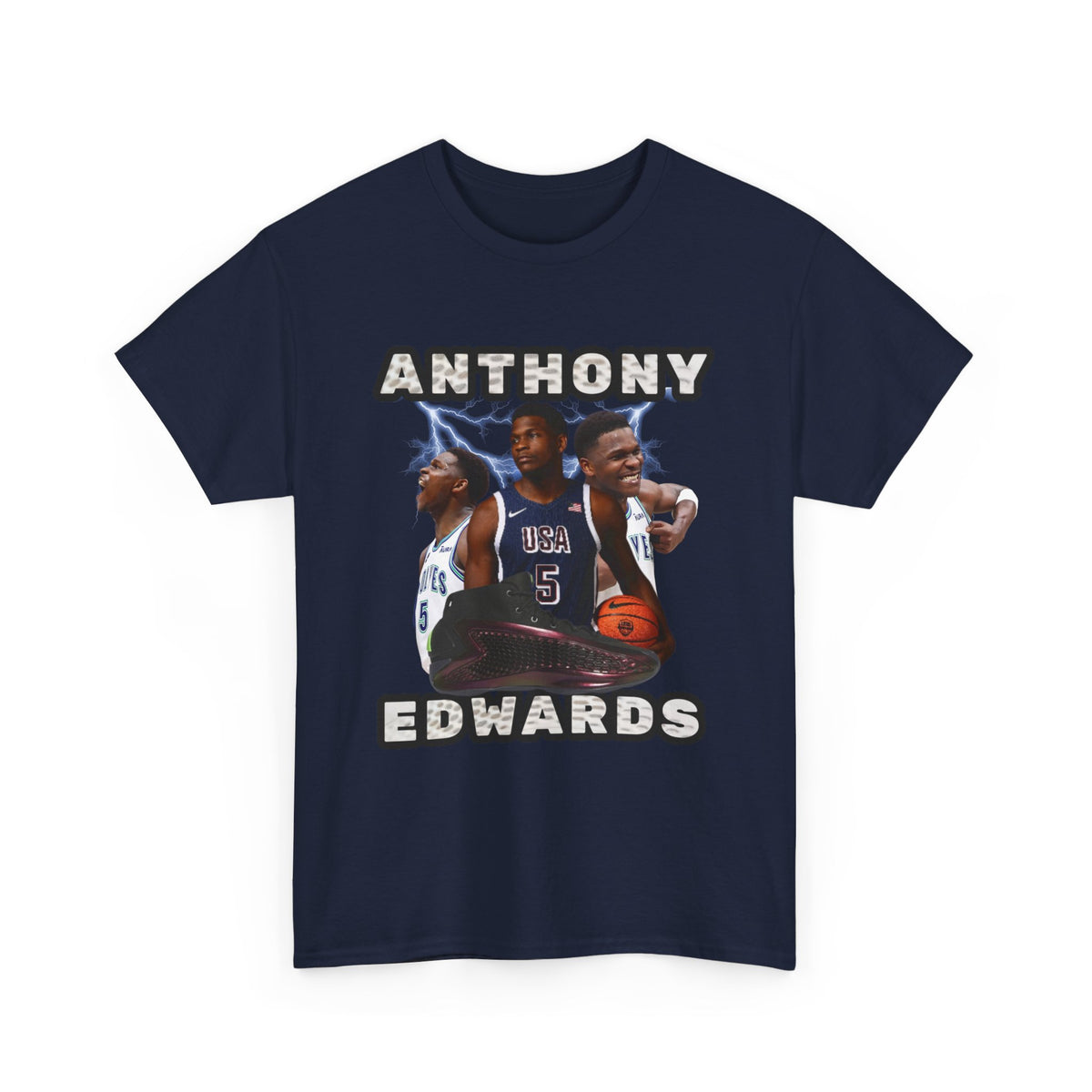 BLUE Anthony Edwards shirt Nba Tee Anthony Edwards poster png