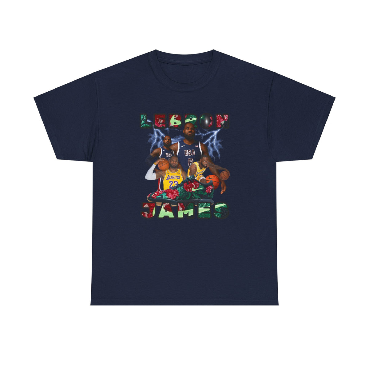 Lebron Lighting Printify Unisex Heavy Cotton Tee