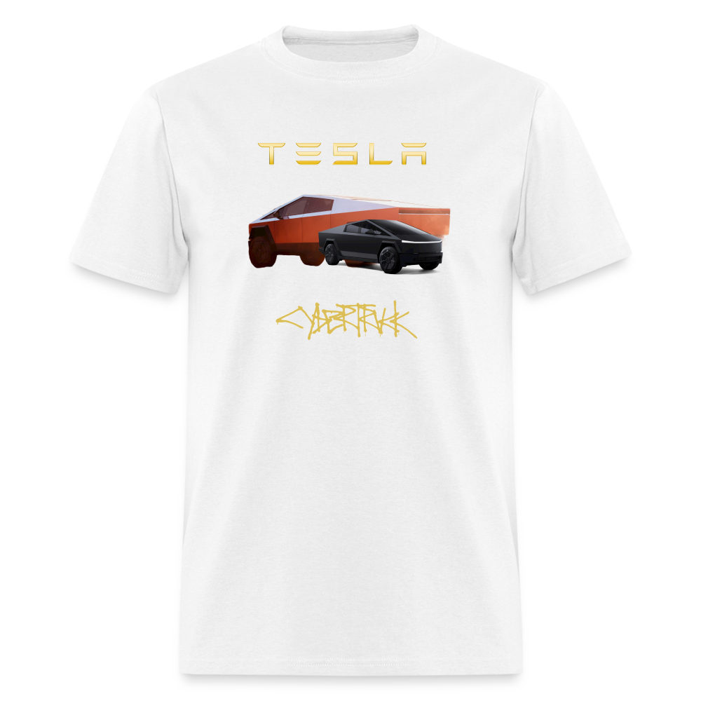 TESLA CYBER TRUCK shirt Elon Tesla shirt Tshirt Tesla Car Lover Gift Unisex  TeeUnisex Classic T-Shirt - white