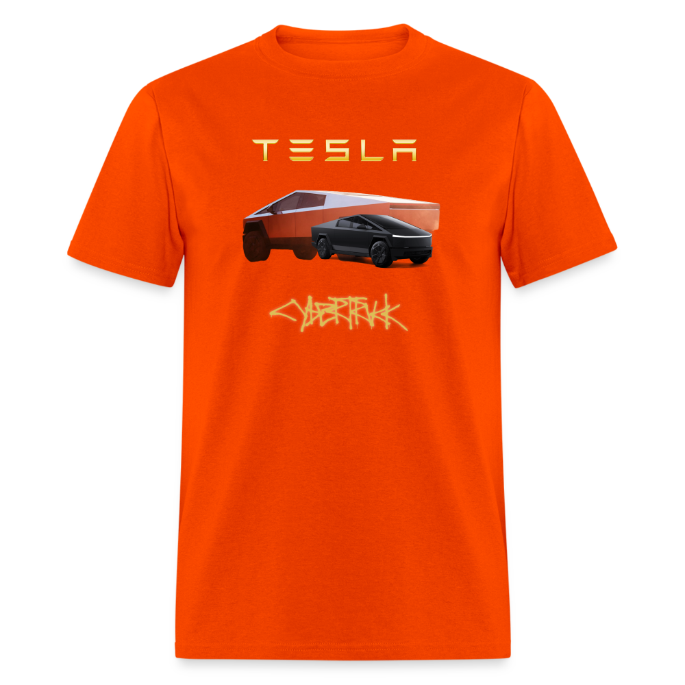 TESLA CYBER TRUCK shirt Elon Tesla shirt Tshirt Tesla Car Lover Gift Unisex  TeeUnisex Classic T-Shirt - orange