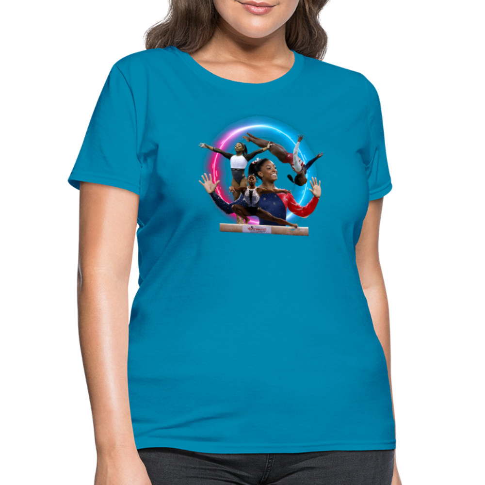 1 SIMONE BILESWomen's T-Shirt - turquoise